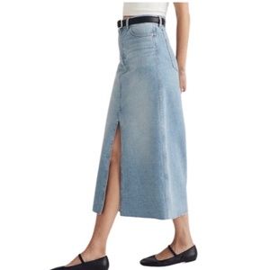 Madewell maxi denim skirt